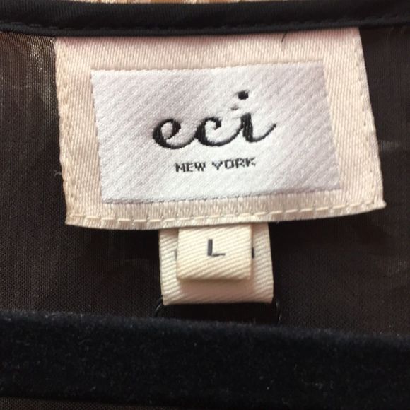 NWOT ๐ ECI Black/White Striped Top/Blouse - Picture 8 of 8